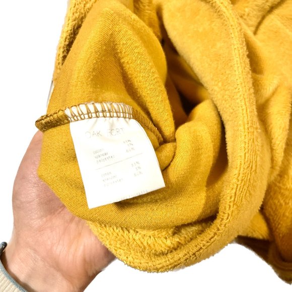 OAK & FORT Mustard Yellow Sweatshirt Crew Neck - Women's Size S - Picture 2 of 3